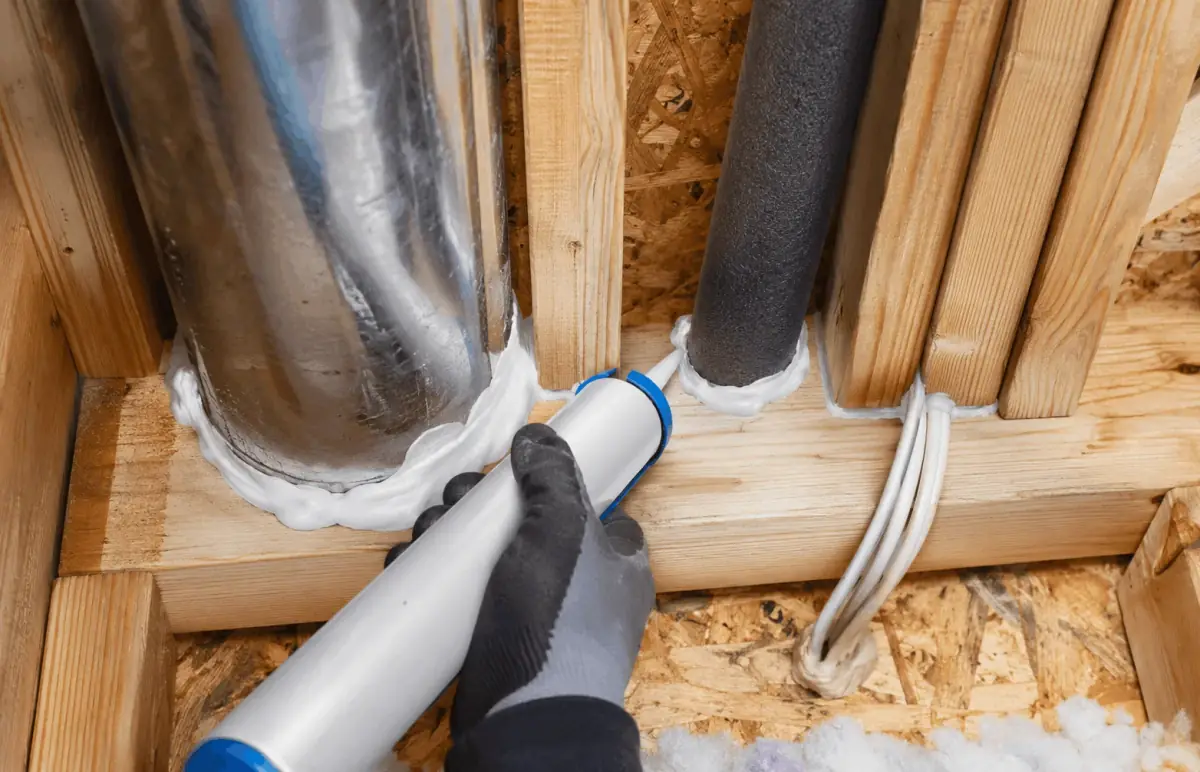 Air sealing of attic penetrations and gaps before insulating