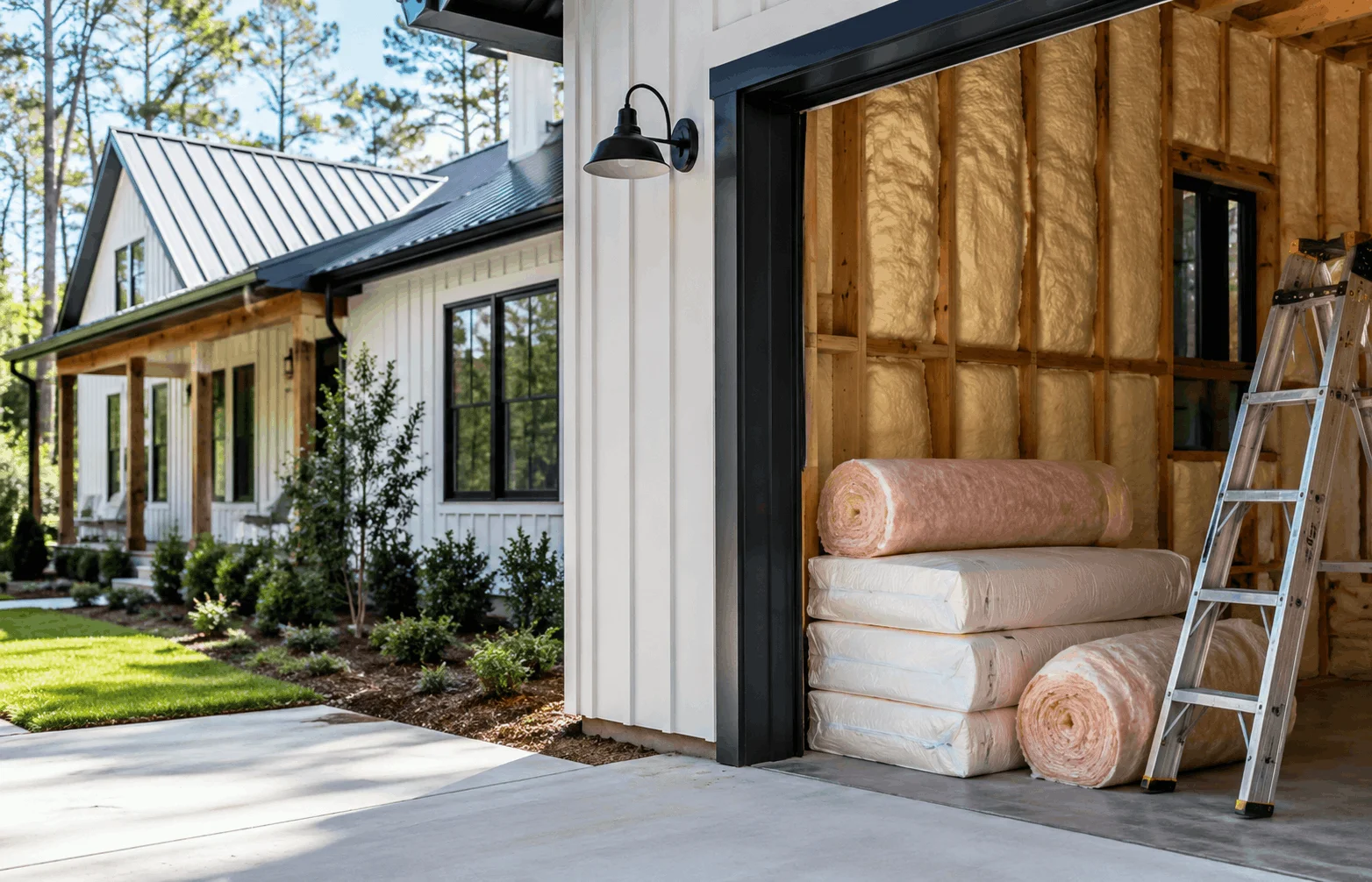 Residential insulation installed in a Northwest Florida home